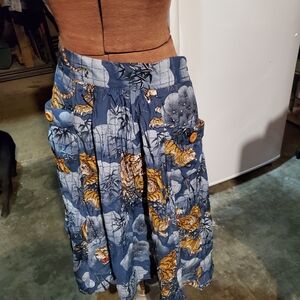 Trashy Diva Tiger Blue and Black Skirt